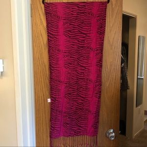 Pink animal print scarf